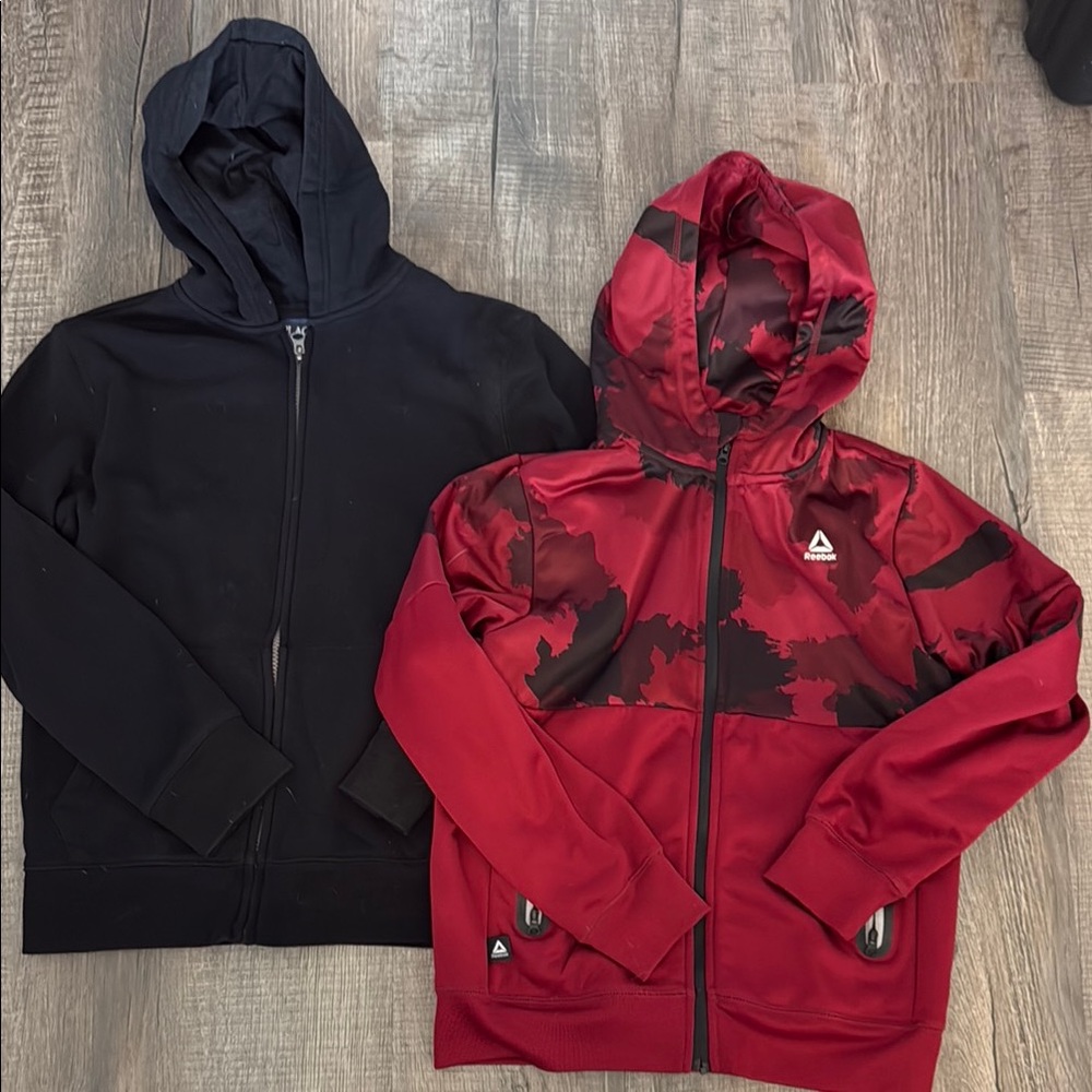 Size L - boys hoodie bundle - Red and Black Kids Hooded Jackets